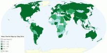 MSCI World Map by GBP 2014