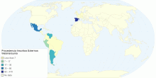 Procedencia Inscritos Externos Webinarsunia