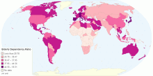 Elderly Dependency Ratio by Country