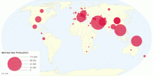 Berries Nes Production by Country