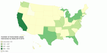 Number of Actionable Leads Delivered by State 2014 2015