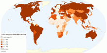 Contraceptive Prevalence Rate By Country