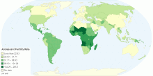 Adolescent Fertility Rate by Country