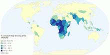 A Choropleth Map Showing Child Mortality in 2013