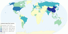 Internet Users Per Country (2011)