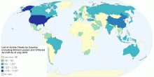 List of Airline Fleets by Country Including Stored Leased and Ordered Aircraft As of July 2015