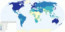 Choropleth Map of Countrys HDI