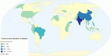 Floods - annual number of deaths