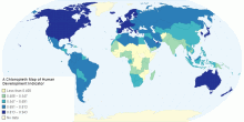 A Chloropleth Map of Human Development Indicator (HDI)