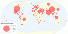 LPG gas Consumption by Households by Country