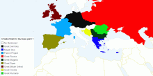 Irredentism in Europe Part 1 (world map version)