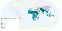 Underweight Children by country