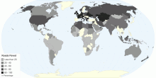 Roads Paved(% of Total Roads) by Country