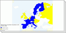 Bands War of Austrian Sucesion with Actual Limits