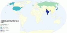 Shanghais Population Sizedensity in Comparison with Other Major World Cities