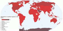 Distribution of political regimes in the world