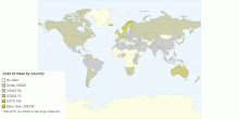 Average Cost of Meal for 2 Mid Range Restaurant by Country