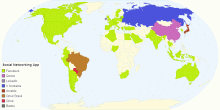 Most Popular Social Networking App  by Country