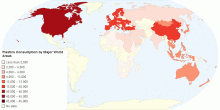 Plastics Consumption by Major World Areas (tonnes)