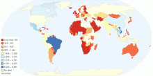 Total des ressources en eau renouvelables par pays (en km3/an)