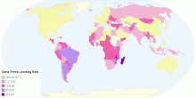 Commercial Bank Prime Lending Rate by Country