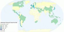 Electricity Pricing Us Cents Per Kwh