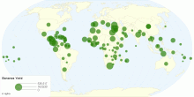 Bananas Yield by Country