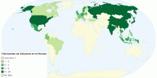 Principales fabricantes de celulares por países.