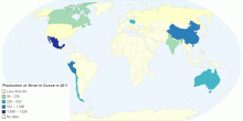 Production of Silver in Ounce in 2011
