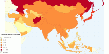 Death Rate in Asia 2014