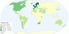 Tomatoes Yield by Country