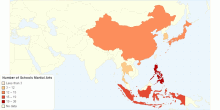 Number of Schools Martial Arts