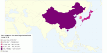 Internet Users in East Asia (June 2016)