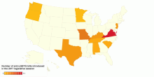 Number of anti-LGBTQ Bills Introduced in the 2017 Legislative Session