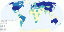 Participant Countries in the London 2012 Olympics