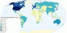 Country Rankings Scientific H-index from 1996 2010