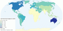 Non-food land footprint in 2010