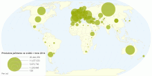 Produkce Ječmene Ve Světě V Roce 2014