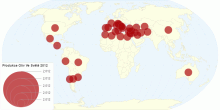 Produkce Oliv Ve Světě 2012