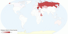 Percentage of Orthodox Christians by Country