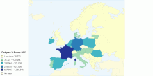 Export dobytka jednotlivých zemí Evropy (2013)