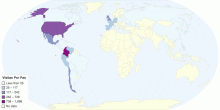 Visitas Por Pais