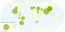 Produkce citrónů ve světě 2016