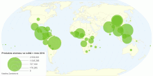 Produkce ananasu ve světě v roce 2016