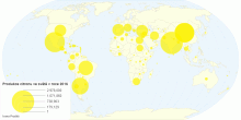 Produkce citronu ve světě v roce 2016
