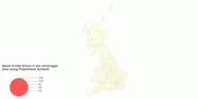 Beach Profile Shown in the Unmanaged Area Using Proportional Symbols