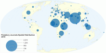 Predatory Journals Spatial Distribution 2019