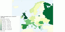 Počet chovaných ovcí v roce 2017 (Evropa)