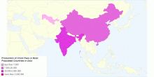 Production of Chick Peas in Most Populated Countries in Asia