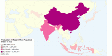 Production of Maize in Most Populated States in Asia